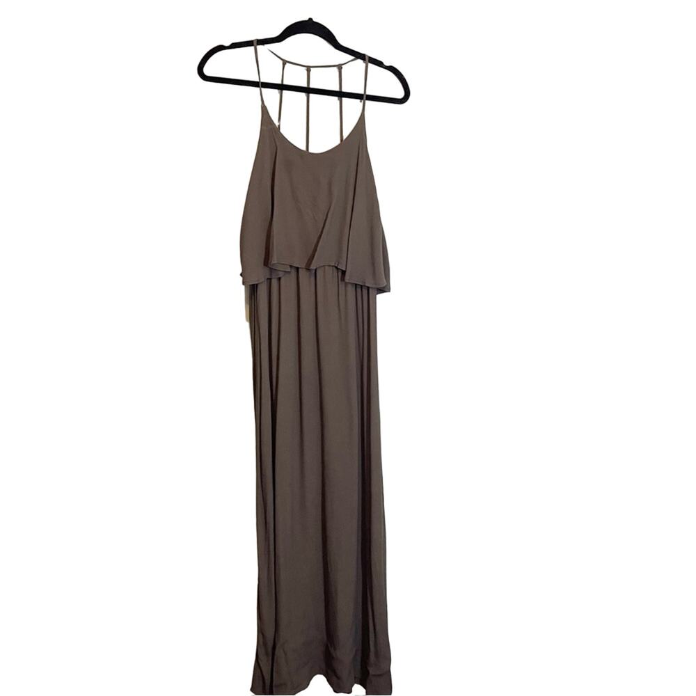 Gab Kate‎ Women's Green Sleeveless Scoop Neck Maxi Dress Size L